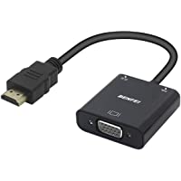 Adaptador HDMI a VGA- BENFEI HDMI a VGA (Macho a Hembra) 1080P Convertidor con Audio y Mirco USB Cable de Carga para PC…